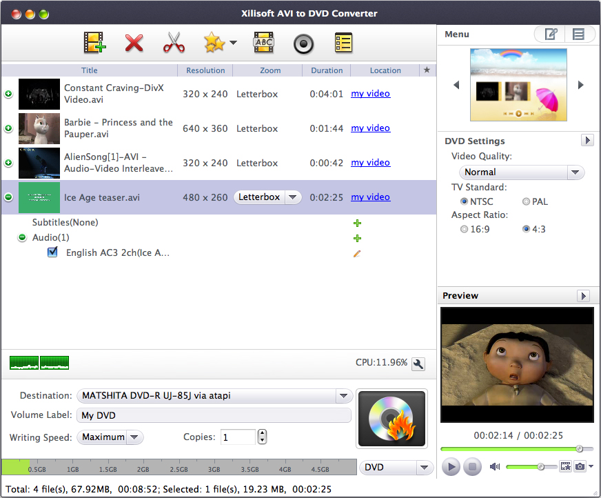 Xilisoft AVI to DVD Converter 7 for Mac