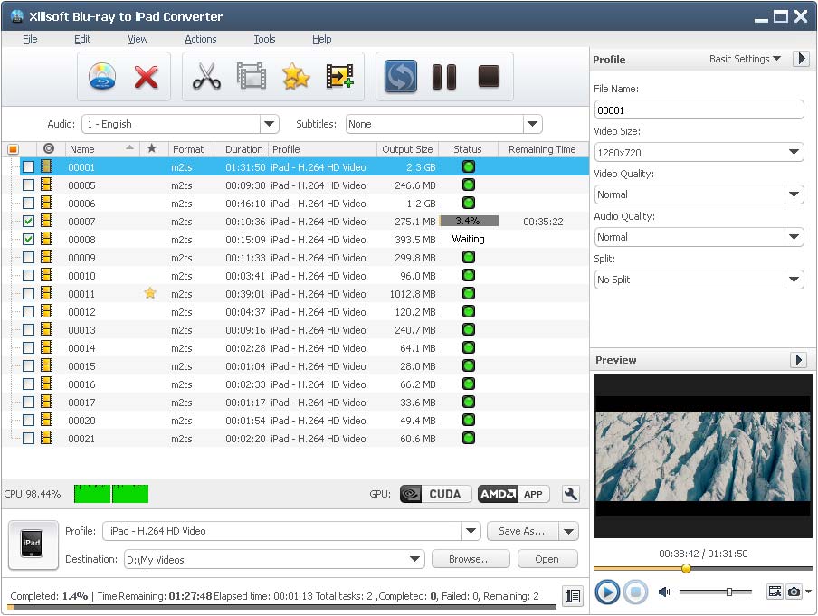 Xilisoft Blu-Ray to iPad Converter