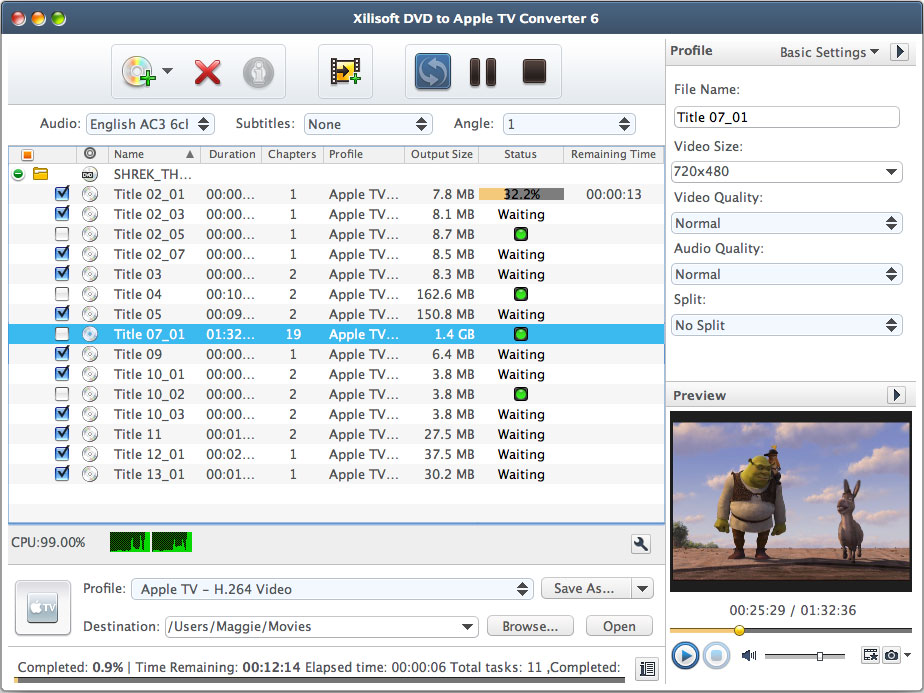 Xilisoft DVD to AppleTV Converter 6 for Mac