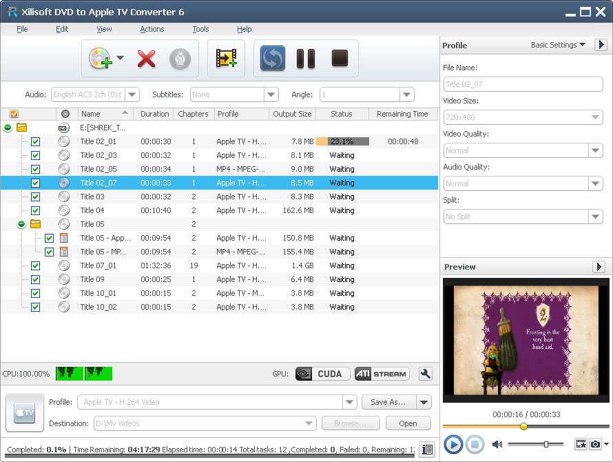 Xilisoft DVD to Apple TV Converter 7