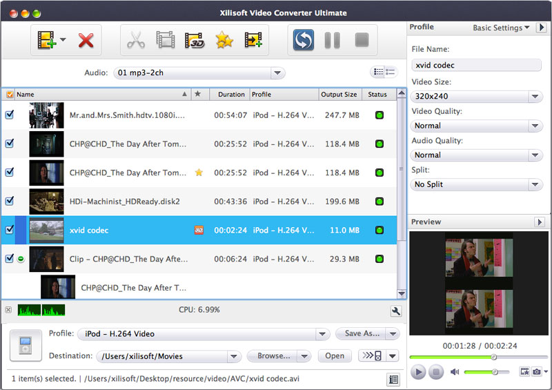 Xilisoft Video Converter for Mac
